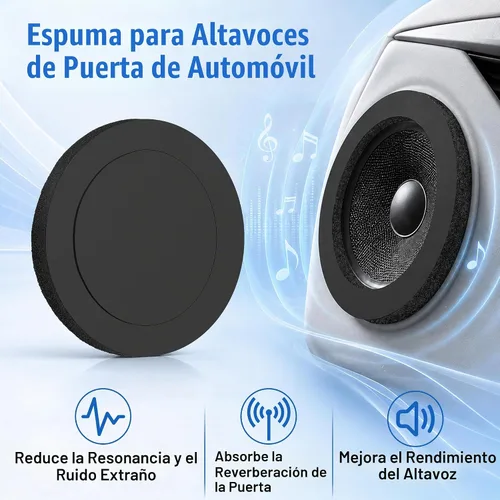 Vista 4 de 6.5" reforzador del altavoz de la espuma, altavoz rápido anillo esponja bajo bloqueador 4P, autoadhesivo, universal de alto rebote para altavoz