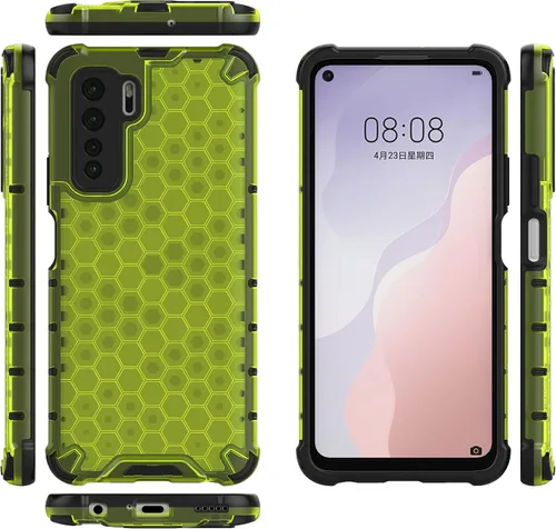 Vista 53 de Pzwoxukhov Funda compatible con Huawei Nova 3i, compatible con Huawei P Smart+ 2018 Honeycomb Anti-Drop Shock-Absorbing Case Negro