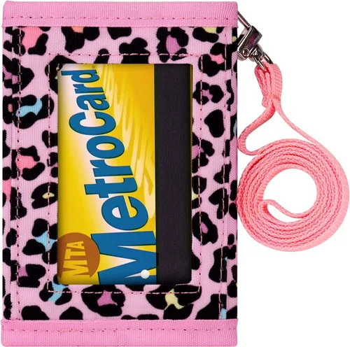 Vista 6 de Choco Mocha Carteras infantiles para niñas, rosa (Leopard-pink), Minimalista
