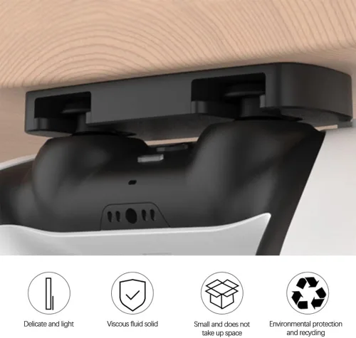 Vista 2 de CKXIN Soporte de mesa para controlador PS5 PS4 Playstation 5 Playstation 4 soporte para controlador de montaje debajo del escritorio organizador