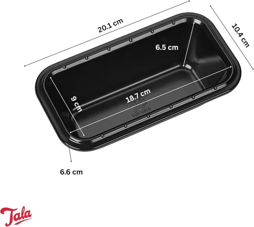 Vista 3 de Tala Performance, molde para pan de 1 libra, acero al carbono de calibre profesional con revestimiento antiadherente Whitford Eclipse, lata