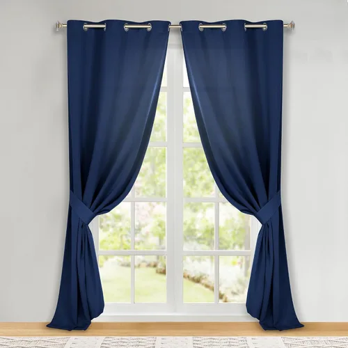 Vista 184 de Superior Cortinas Opacas, Oscurecimiento de Habitación, Dormitorio, Cortinas, Cocina, Acentos de Ventana de Sala de Estar, Bloqueo Solar, Térmico