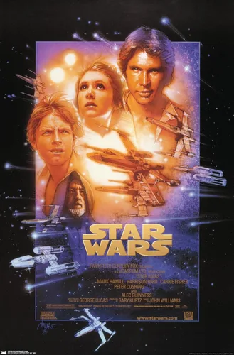Vista 7 de Star Wars: Episodio 4 (A New Hope) - Póster de pared, 24 x 36 pulgadas, 36 pulgadas de largo x 24 pulgadas, versión enmarcada en negro