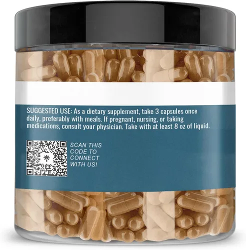 Vista 3 de Earthborn Elements Cúrcuma y Moringa 200 cápsulas, pura y sin diluir, sin aditivos