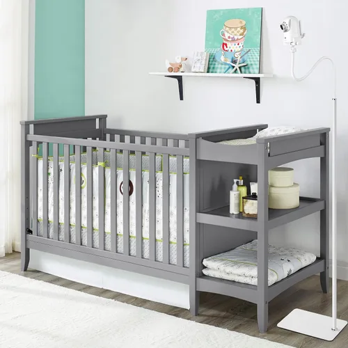 Vista 8 de iTODOS Soporte de pie para monitor de bebé compatible con HelloBaby HB6550/6560, Infant Optics DXR-8 Pro, Nanit Pro y Flex Stand, VTech VM819/VM901