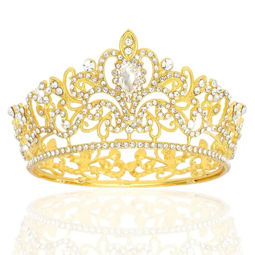 Vista 16 de CIEHER Corona pequeña negra para niñas, tiara de princesa, decoración de pastel de cumpleaños