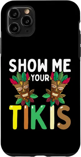 Vista 11 de Carcasa divertida para iPhone 14 Show Me Your Tikis Boobs Aloha Hawaii Luau