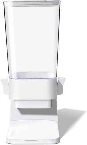 Vista 16 de Dispensador de cereales para encimera, 1 paquete, dispensador de alimentos secos, organizador de aperitivos, recipientes delgados de almacenamiento