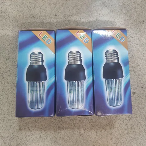 Vista 3 de E26 E27 4W LED lámparas estroboscópicas estrellas parpadeantes luces jardín Navidad luciérnagas efecto para árbol cadena 3 unids color blanco