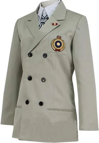Vista 3 de Disfraz de anime para hombre, color caqui, cosplay, Akechi, uniforme escolar, disfraz de Goro para Halloween