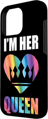 Vista 2 de iPhone 16 Pro I'm Her Queen Valentine's Day Lesbian Bi LGBT Girlfriend Tee Case