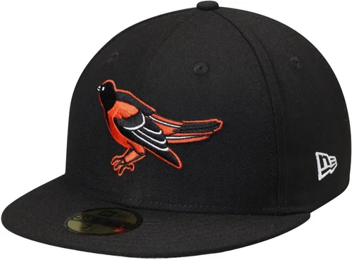Vista 16 de Gorra New Era para hombres de los New York Yankees. Colección auténtica de gorras MLB 59Fifty, adulto, escarlata Negro