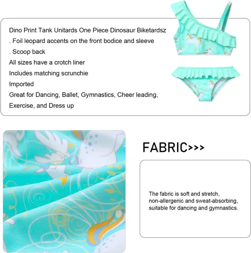 Vista 7 de Phineein Traje de baño tankini de 2 piezas para niñas con estampado de corazón y frutas tropicales