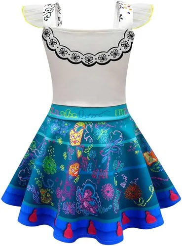 Vista 2 de Cekalue Encanto Mirabel Madrigal - Disfraz de ballet falda de verano ropa de Halloween con bolsa