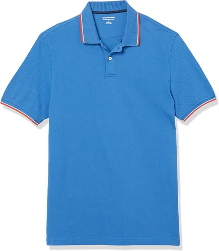 Vista 17 de Amazon Essentials Camiseta polo para hombre de manga corta y ajuste ajustado de algodón piqué Naranja Albaricoque