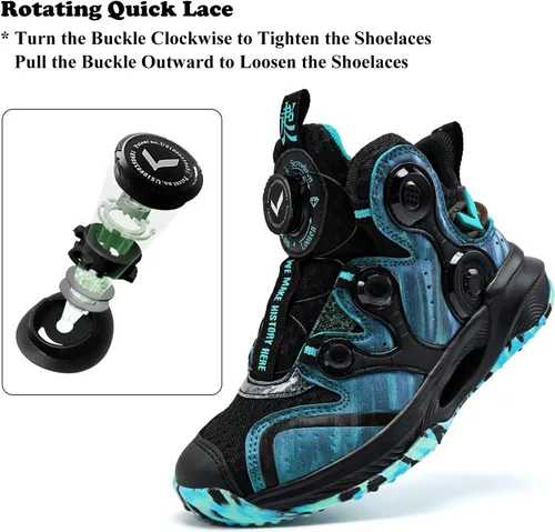 Vista 3 de JMFCHI SPORTS Zapatillas deportivas para niños y niñas, para correr, deportes, casuales