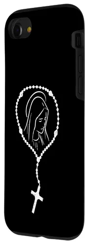 Vista 47 de iPhone 16 Rosario Virgen María Dios Jesús Fe Religioso Católico Estuche de Regalo
