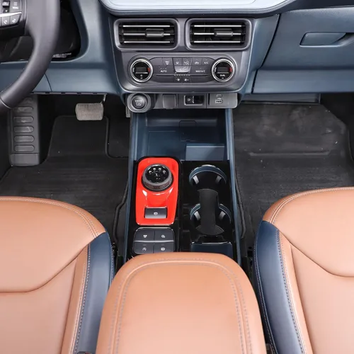 Vista 9 de TOYCIDFG Cubierta de marco para panel de cambio de marchas de automóvil compatible con Ford Maverick 2022-2024, kit de decoración de consola negro