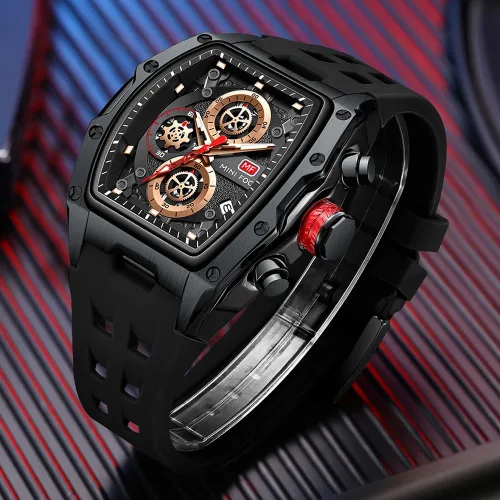 Vista 4 de AIMES Watch Wristwatch for Men Fashion Casual Cool Big Dial Watch Luminous Waterproof Sport Analog Quartz Business Mens Watches Silicon Strap Dress