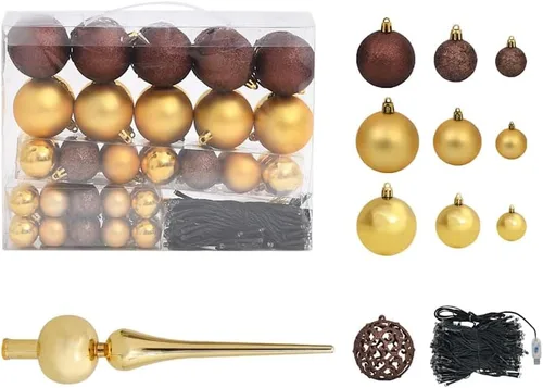 Vista 5 de 6.5ft Pre-Lit Artificial Christmas Tree with 250 LED Lights, Hinged PVC Branches, Metal Stand, and Decorative Balls for Indoor Holiday Decor Verde