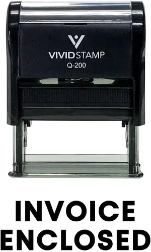 Vista 16 de Sello de goma autoentintado con factura (tinta negra) - Mediano