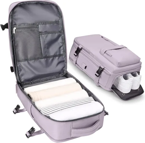 Vista 60 de VGCUB Mochila grande de viaje para trabajo, negocios, mochila para computadora portátil aprobada para vuelo, para mujeres y hombres, mochila