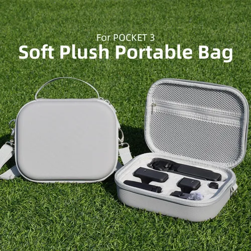 Vista 6 de Funda impermeable antigolpes para cámara, bolsa cruzada portátil dura compatible con DJI OSMO POCKET 3, 3 piezas LCD y 3 piezas de protector