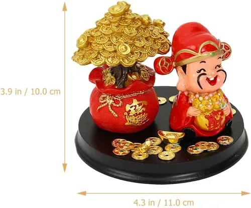 Vista 8 de LIFKOME Wencaishen Caishen Feng Shui Decoración Zhao Dios de la riqueza Dios de la fortuna Feng Shui Shen Estatua de Feng Shui Shen Estatua Caishen