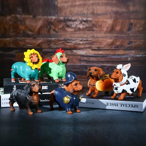 Vista 2 de Cachorro perro moneda banco Dachshund caja de ahorro de dinero vaca