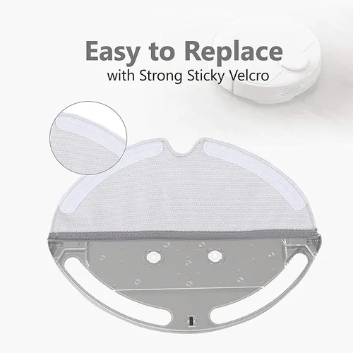 Vista 5 de KEEPOW 12 paños de microfibra compatibles con Roborock S5, S5 Max, S6, S6 Pure, S6 MaxV, E4, E35 y E2 Mi, lavables y reutilizables