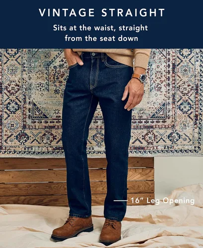 Vista 5 de Nautica Mezclilla elástica recta vintage para hombre