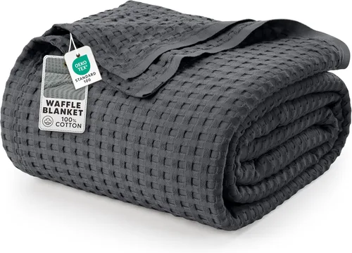Vista 61 de Utopia Bedding Manta de gofre 100% algodón, tamaño individual, color negro, 90 x 72 pulgadas