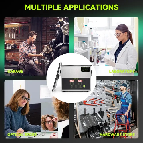 Vista 7 de Limpiador ultrasónico comercial de 3 litros, modo ECO, calentamiento, modo de desgasificación, excelente máquina de limpieza ultrasónica de ahorro