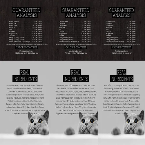 Vista 3 de Fussie Cat Super Premium - Alimento húmedo enlatado para gatos, paquete variado de 12 latas con cuenco de comida para mascotas HS (6 sabores)