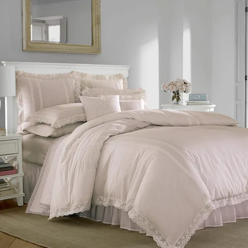 Vista 12 de Laura Ashley - Juego de funda de edredón tamaño individual, ropa de cama reversible de algodón con funda a juego, decoración ligera del hogar