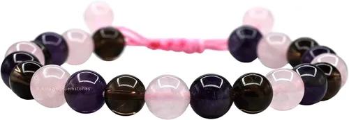 Vista 41 de Amazing Gemstone Pulsera de control de ira – Howlita Amazonita Lava Juego de pulseras para hombres y mujeres, curativa, calmante, ansiedad, alivio