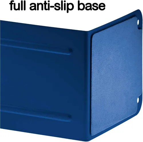 Vista 2 de Acrimet Sujetalibros para estantes, soporte antideslizante para libros, tapón resistente para libros, almacenamiento de extremos de libros de metal