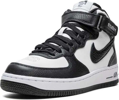 Vista 4 de Nike Mens Air Force 1 Mid DJ7840 002 Stussy - Light Bone Black