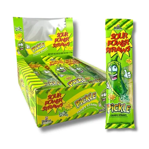 Vista 18 de Sour Power Premium Sorbetes de caramelo surtidos – Los caramelos de pajitas agrias originales desde 1985 – 50 g (Paquete de 6) – Vegano,