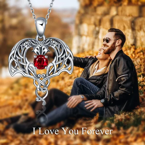 Vista 5 de ONEFINITY ElephantOwlHorseDragonWolfTurtle Necklace Sterling Silver Celtic Knot Pendant Necklace Animal Jewelry Gifts fro Women Mom