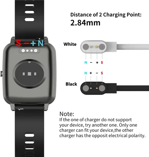 Vista 2 de Compatible con MVEFOIT/Wwzzey Y22, cable de carga USB de 3.4 pies, base de carga de repuesto para MVEFOIT Smartwatch Charger Accesorios