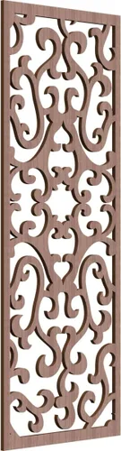 Vista 165 de 9 3/8 pulgadas de ancho x 24 3/8 pulgadas de alto x 1/4 de alto Smithfield paneles de pared de madera con calado, abedul