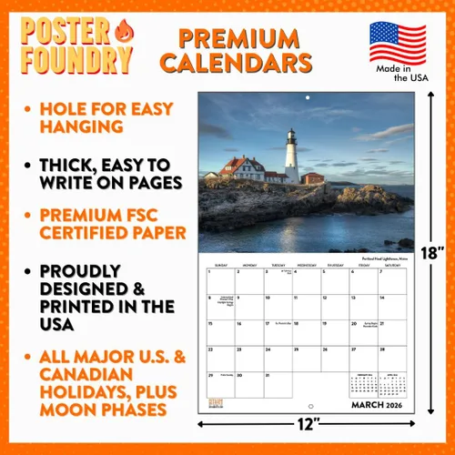 Vista 3 de Calendario mensual de pared Airedale Terrier Dog 2027