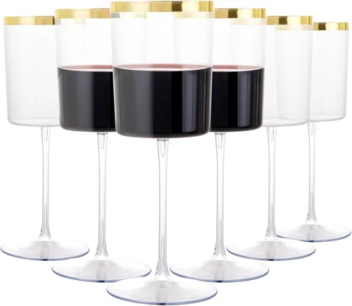 Vista 19 de Ciaell - Juego de 24 copas de champán de plástico para bodas, cumpleaños 6 oz Clear Square Toasting Cups, Heavy Duty Plastic, Champagne Mimosas