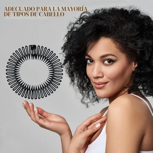 Vista 3 de Soft 'N Style Diademas flexibles elásticas para mujeres (3 unidades, color negro)