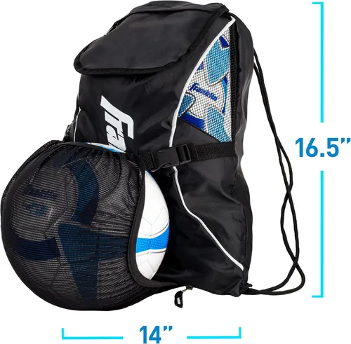 Vista 2 de Franklin Sports - Mochilas de fútbol - Bolsas de equipo de lujo para niños y niñas con soporte para pelotas - Tamaños para jóvenes y adultos