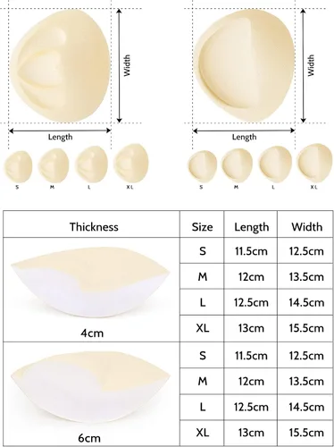 Vista 5 de FOOT OF THE TREE Super Thick Bra Pads Inserts 3 Pairs Removable Breast Enhancers Push Up Bra Cups Paddings