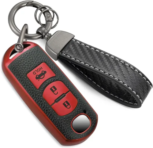 Vista 41 de Funda para Llavero Mercedes con Llavero de Cuerda Trenzada de Metal, Funda de Llave Suave Mejorada para Carcasa de Llavero Remoto Inteligente Sin