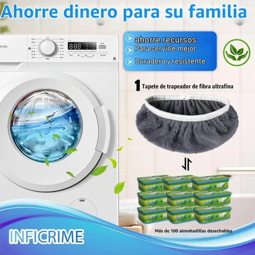 Vista 4 de Paquete de 6 almohadillas de microfibra reutilizables compatibles con la mopa Swiffer Sweeper, paños de barrido en seco y paños de fregado húmedo