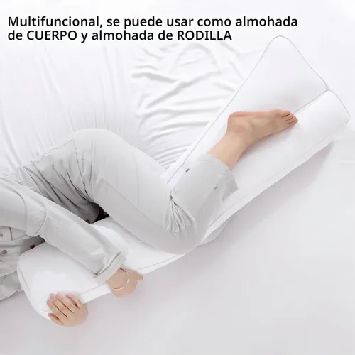 Vista 3 de HOMBYS Almohada de rodilla para dormir de lado con almohada de abrazo, dolor de cadera, almohadas de piernas para dormir, almohada corporal